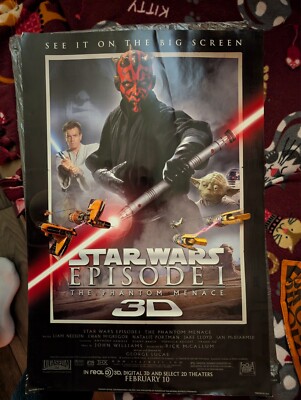 Star Wars Episode 1 The Phantom Menace 3D Original Mini Movie Poster 13x20