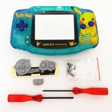 Limited Cute Pokemen Shell Case Housing for Game Boy Advance GBA - Clear Green