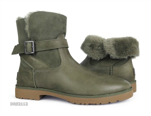 brown leather ugg boots with buckle