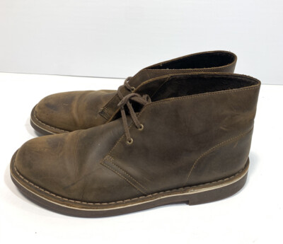 Mens CLARKS 15522 Leather Low Chukka Boots Sz 12 M Brown in  display picture 3