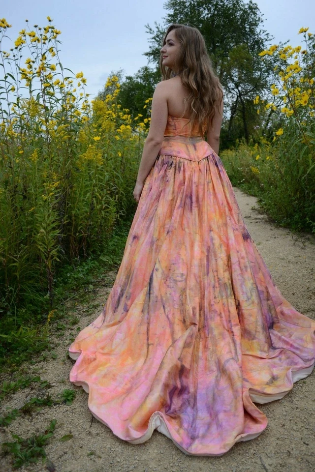 NOVO Vestido de Noiva Paloma Blanca Boêmio Roxo Rosa Corset 4 6 8 10 Pêssego - Imagem 2 de 4