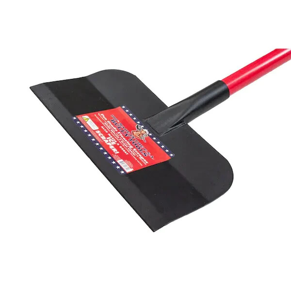 Flooring Scraper 12 in. W Bent-Head Design Rubber Grip Long Fiberglass Handle