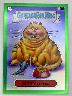 2021 Garbage Pail Kids Chrome Series 4 #159b KITTY LITTER Green Parallel /299