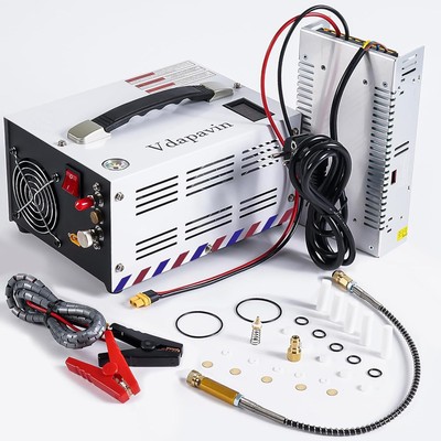 US Pcp Air Compressor  4500Psi 30Mpa Portable PCP Airgun Compressor with Ext#2K
