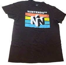 Camiseta Nintendo 64 (N64) 2009 Retro Videojuego Gráfico Mediana Negra 100% Algodón