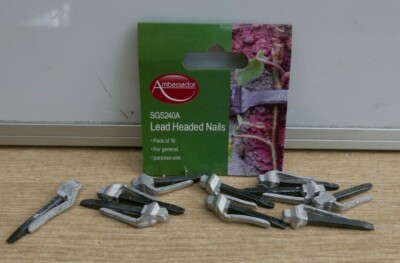 AMBASSADOR  PACK OF 10 X 35MM LEAD HEADED GARDEN WALL NAILS SGS240A