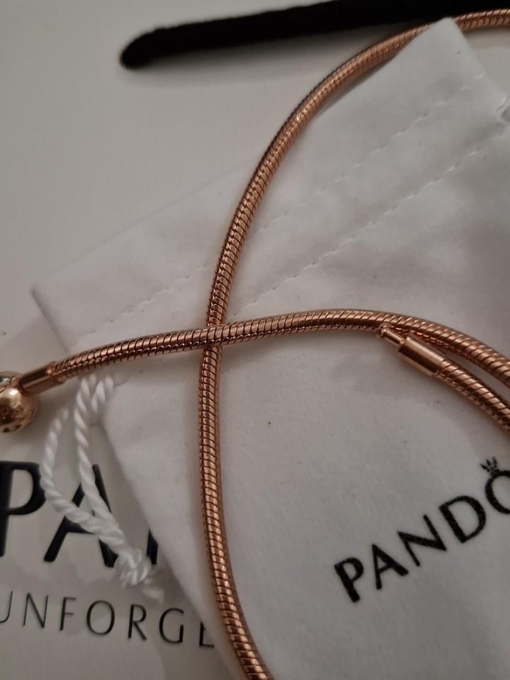 Pandora Rose Gold Authentic Moments Necklace 45cm eBay