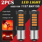 2x 1157 LED Strobe Flashing Brake Stop Bulbs Tail Blinking Safety Warning Light