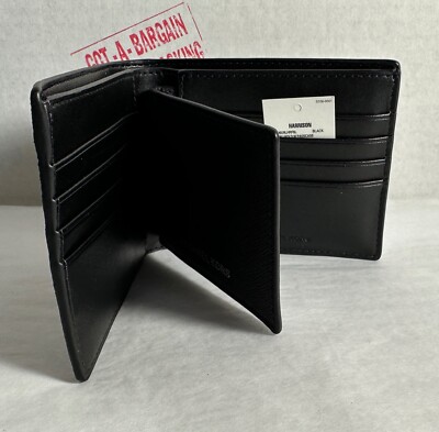 Michael Kors Mens Harrison 3 in 1 Billfold Wallet Passcase Leather 
