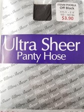6 Packs Ultra Sheer Pantyhose 100 Nylon Stocking One Size Off Black