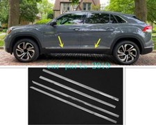 Stainless Chrome Side Door Body Molding Trim For Vw Atlas Cross Sport 2020-2024