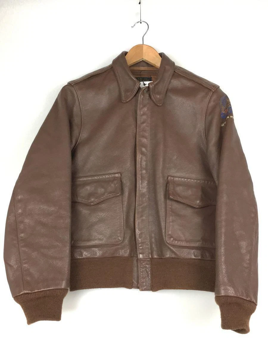 The Real McCoy's A-2 Jacket Brown Leather Size 34 Used From