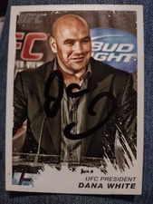 UFC CEO DANA WHITE ICON SIGNED AUTOGRAPHED 2011 TOPPS TRADING CARD #220 RARE
