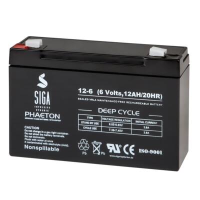12AH 6V AKKU AGM GEL Batterie INJUSA Famosa Feber Smoby 9Ah 9,5Ah 10Ah LC-R0612P