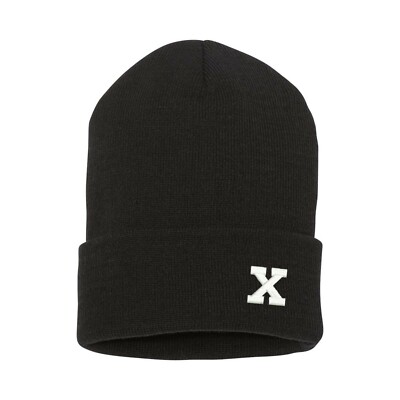 Malcolm X embroidered black beanie hat 