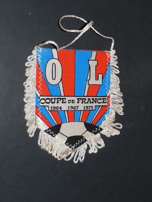 Fanion Olympique Lyonnais OL Vintage - Stade Gerland - Années 80 - Collection