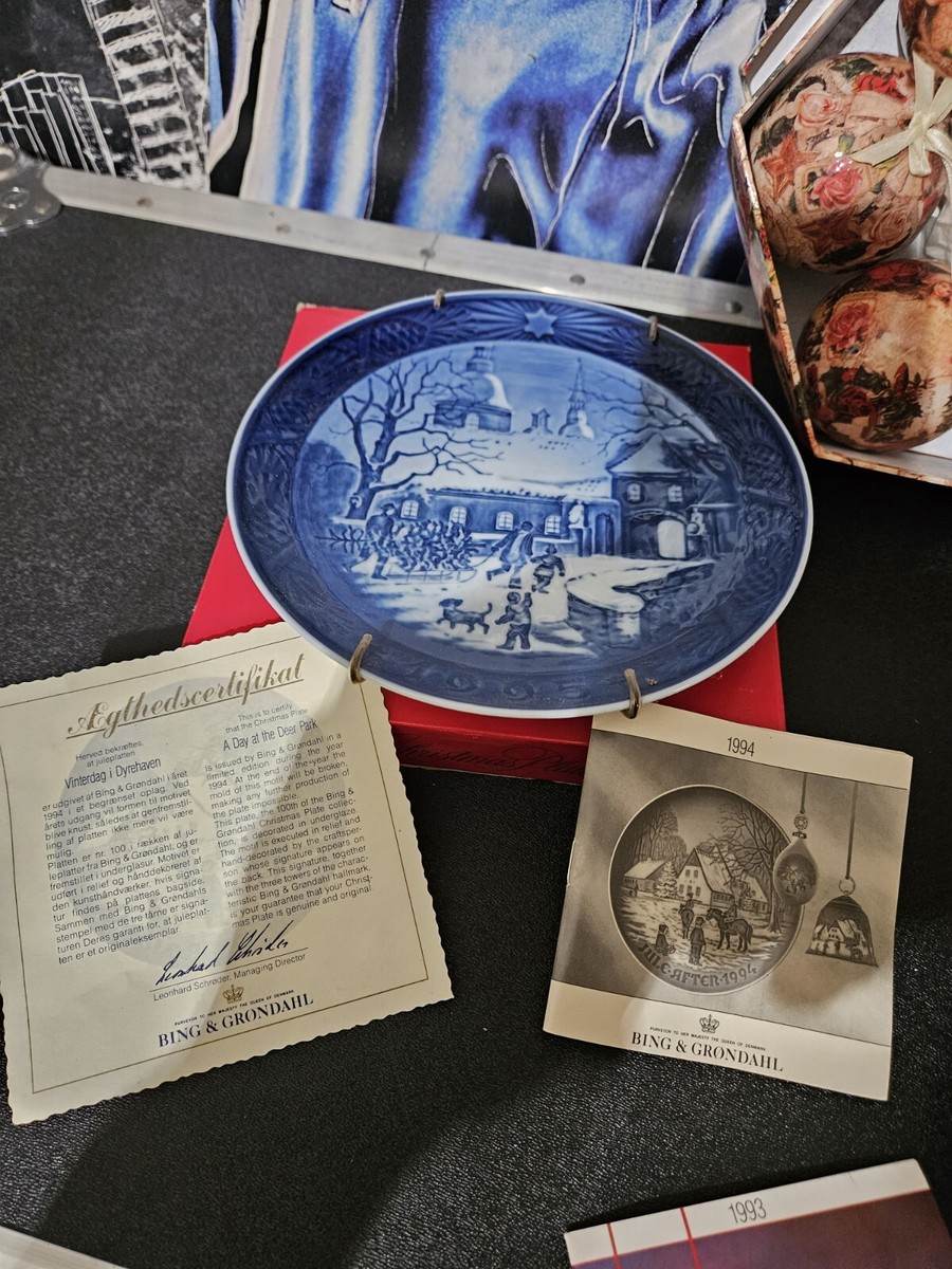 Bing & Grondahl (1993 & 1995) Copenhagen Porcelain Plates