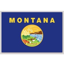 Montana State Flag Sticker Decal Adhesive Vinyl Multiple Sizes Available