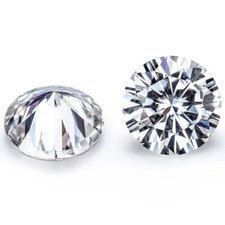 1 CT Natural White Diamond 5 mm 2 Pcs Round Cut VVS1 D Grade GDGL Certified D1