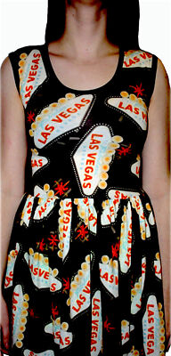 LADIES WOMENS NEW LAS VEGAS USA ROCKABILLY SWING 50'S PARTY PROM DRESS GOTH  PUNK