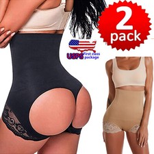 2 PACK- Fajas High Waist Body Shaper Tummy Control Panties Butt Lifter Underwear
