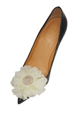 White Color Flower Clips for Shoes 2 pcs , Shoe Clips, Shoe Accessories