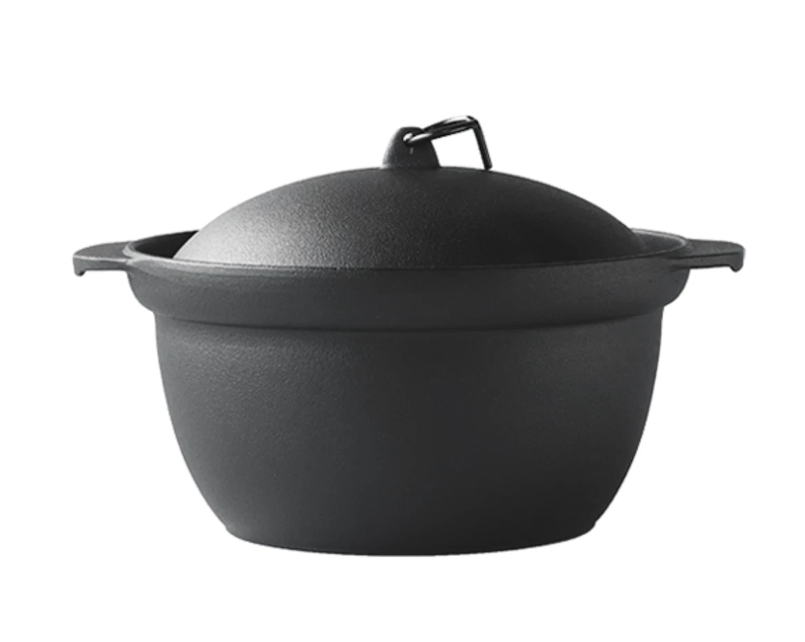 Modern Nambu Tekki Rice Cooker – Traditional Japanese Cast Iron Pot (2-Cup)