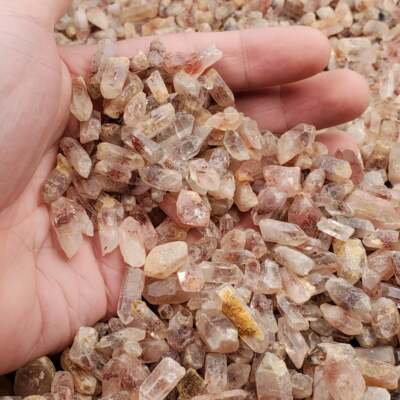 20g, 100g, 1000g Lots of Disco Fire Quartz, Red Hematite Quartz from Nigeria