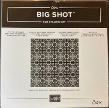 Stampin Up SIZZIX Tin Tile Dynamic Textured Impressions Embossing Folder NEW