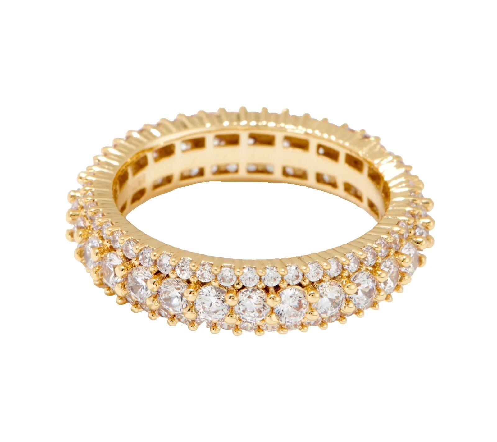 Diamonique Cubic Zirconia Yellow Gold Plated Fashion Jewelry