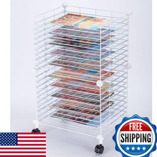 FDSDEFEN Art Drying Rack, 20 Removable Shelves, Wall Mount, Space Saving