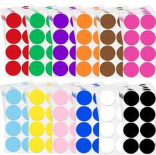 480 Pcs round Color Coding Labels, 2 Inch Dot Stickers, 12 Colors  Self-Adhesiv
