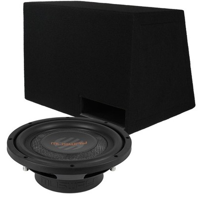 25cm Subwoofer MUSWAY MWS1022 + Bandpass Gehäuse 300W RMS DVC 1/4 Ohm