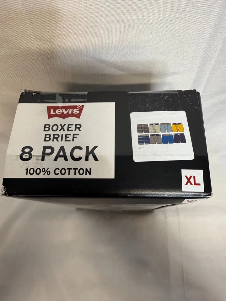 Levi's мужской многоцветный 100% хлопок комфорт боксера трусы нижнее белье упаковка из 8 - Изображение 2 из 4