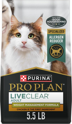 Purina Pro Plan Liveclear Cat Food Weight Management and Cat Allergen Reducer Ch