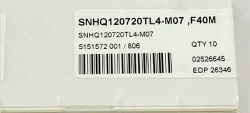 10 PCS  ORIGINAL  INSERTS  SNHQ120720TL4-M07 F40M - Foto 1 di 4