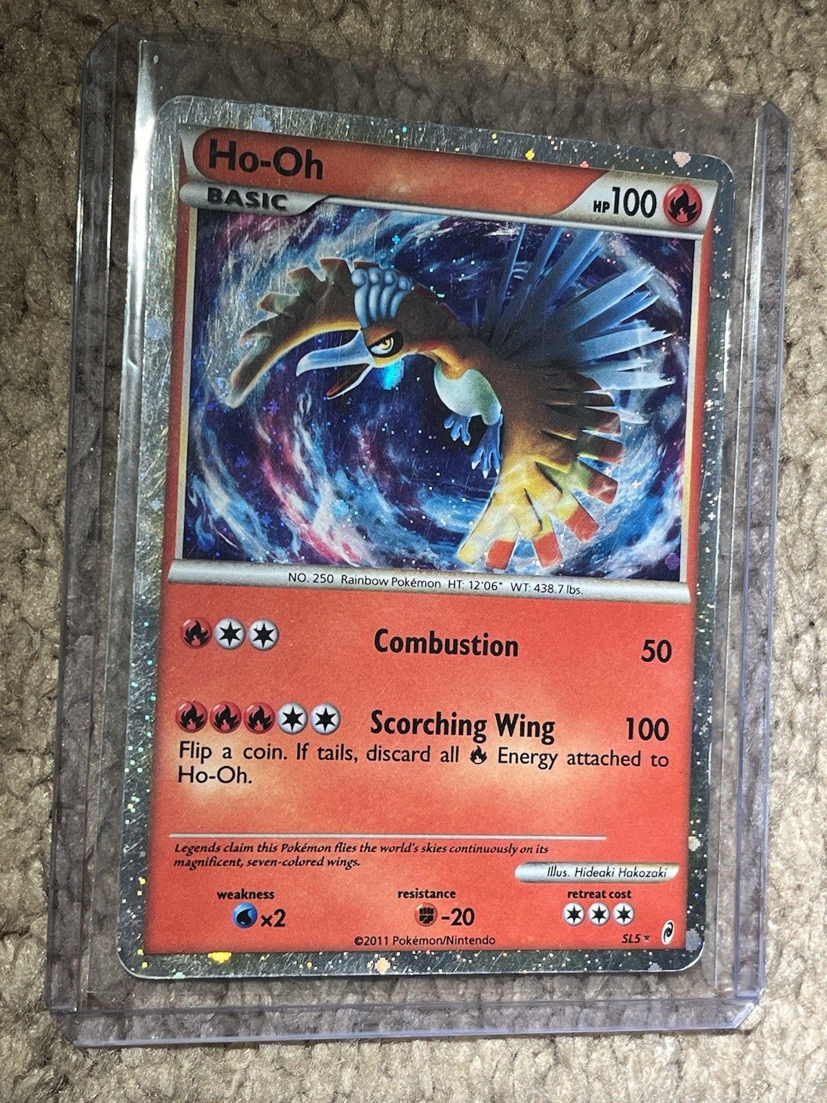 Pokemon Ho-Oh Shiny Holo Rare Card Call of Legends SL5