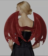 Adult Red Devil Costume Accessories Horn Headband Mask Wings  Whip Devil Tail