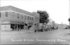 1944 RPPC Enderlin ND Railway Street Vintage Cars Coca-Cola Nome N Dak Postmark