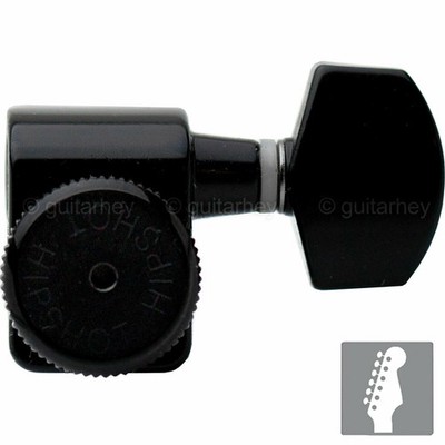 NEW Hipshot STAGGERED Tuners Kit Fender  Directrofit  LOCKING 21:1 - BLACK