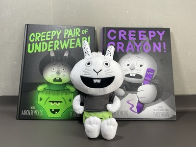 Lot of Creepy Series Books with Plush Aaron Reynolds Crayon Underwear Hardcovers