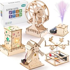 STEM Kits for Kids Age 8-10, Wood Craft Projects Kit for Kids 8-12 Model Science