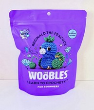 The Woobles Reginald the Peacock Crochet Kit  Beginner  with Glitter Yarn