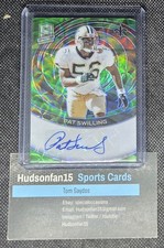 Pat Swilling 2023 Panini Spectra Signatures Neon Green Prizm Auto 20/35 Saints