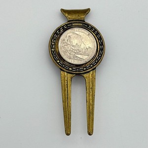 Brass 2010 US Yosemite Quarter Los Alamitos, CA Golf Divot Tool, Golf Design
