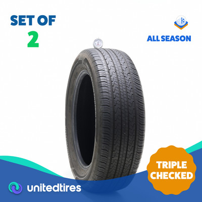 Set of (2) Used 225/60R18 Hankook Mavis Traction Control 4Season 100H - 7/32