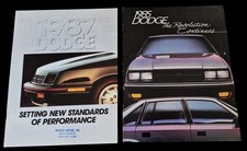 2x DODGE Daytona Dakota Charger RAM Prospekt Brochure Sammlung USA 1985 1987 42