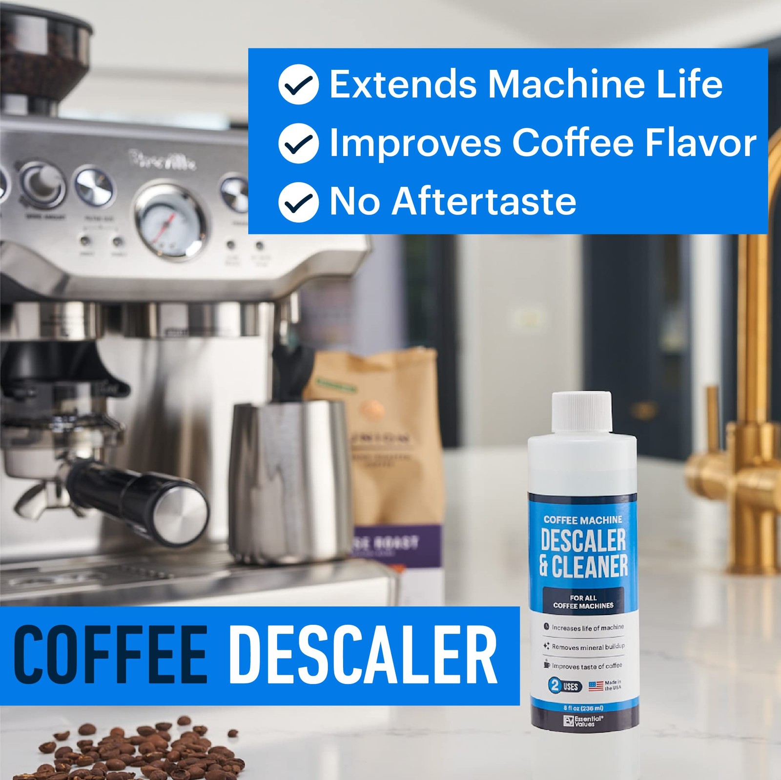 Descaling Solution (6 Uses) Coffee Machine Descaler Cleaner | Compatible with