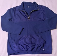 GAP KIDS BOYS BLUE GAP FIT QUARTER ZIP TOP SIZE XL 83 cotton 17 polyester