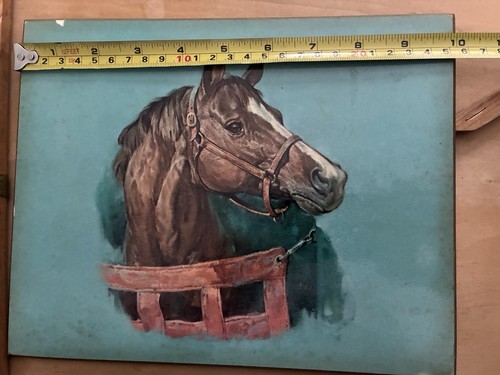 Vintage Donald Art Co 1960s Horse Plaque Wall Hanging 10 X8 Inches With Hardware - 第 6/8 張圖片